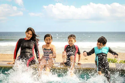 Kids at beach